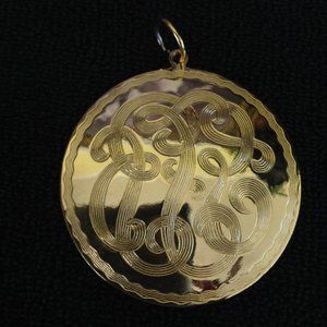 Beautiful Vintage Monogrammed Pendent